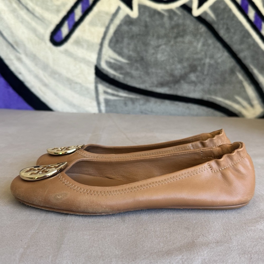 Size‎ 8m - Tory Burch Tan Brown Ballet Flats